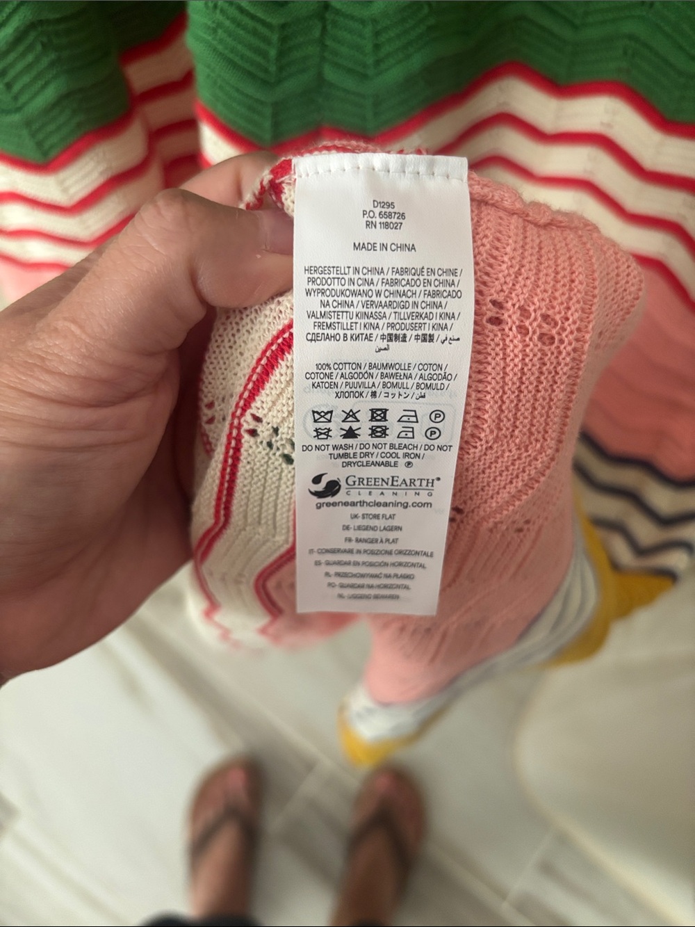Boden Pink, Green & Mustard Striped V-Neck Maxi Dress - Picture 5 of 5